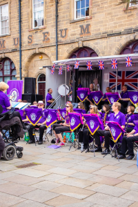 The Warwick Community Band playing in Warwick Market Square