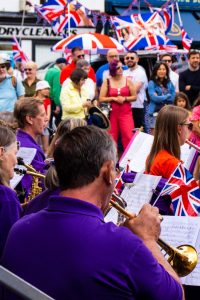 The Warwick Community Band playing in Warwick Market Square